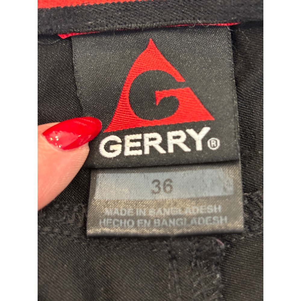 Gerry Mens Black Cargo Hiking Shorts Size 36 Outdoor Quick Dry Belted Utility - Picture 3 of 5